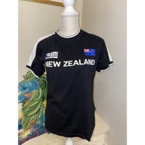 2011 New Zealand Rugby World Cup Collection t-shirt black Medium Women